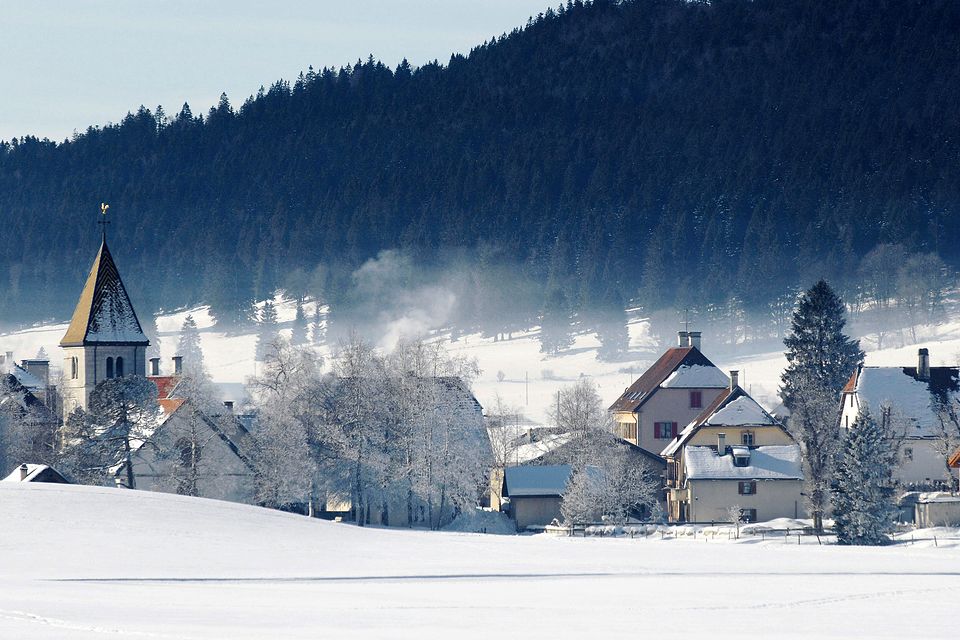 SCHWEIZ, LA BREVINE, WINTER, KAELTE, SCHNEE